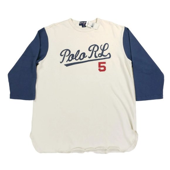 NWT Vintage Polo Sport Ralph Lauren Raglan Baseball T-Shirt